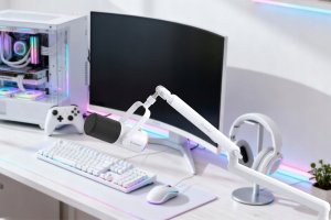 Mikrofon Mozos MOZOS TAM8 BIAŁY MIKROFON DYNAMICZNY USB XLR RGB LED 9