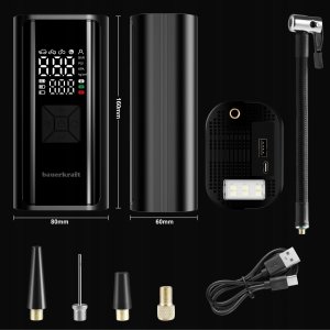 Bee Pompka rowerowa elektryczna Bauerkraft z powerbankiem 6000mAh 11
