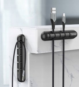 Organizer Vention 5-portowy organizer kabli Vention 2 szt. czarny 8