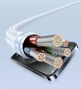 Kabel USB Vention Kabel USB-C do USB-C Vention w oplocie 3A 480Mbps 60W PD 1m czarny 5