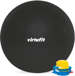 Virtufit VIRTUFIT PIŁKA GIMNASTYCZNA ANTI-BURST PRO Z POMPKĄ CZARNA 65 CM 3