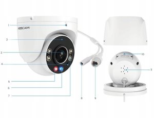 Kamera IP Foscam Kamera IP do monitoringu Foscam W5EP 5MP POE Czarna 10