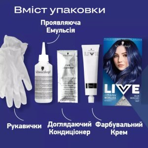 L’Oreal Paris SCHWARZKOPF_Live Intense Colour farba do włosów U67 Niebieski Merkury 4