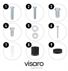 Grape Visaro WMT75 Tilting Wall Mount for 43"-75" TVS, Black 6