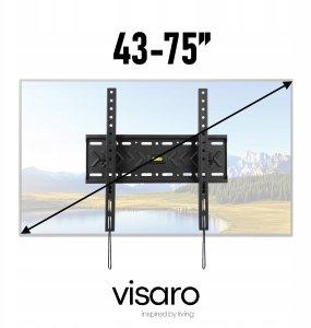Grape Visaro WMT75 Tilting Wall Mount for 43"-75" TVS, Black 8