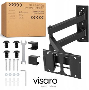 Grape Visaro WMA75 Full Motion TV Wall Mount for 43"-75" TVs, Black 4