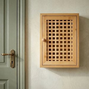 Ikonka Wisząca szafka na klucze KIZU, 19 x 27 x 6 cm, bambus 11
