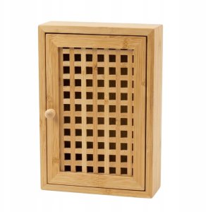 Ikonka Wisząca szafka na klucze KIZU, 19 x 27 x 6 cm, bambus 4
