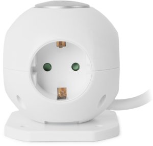 ENTAC Entac ESC1.5G3-USB-GLOBE rozgałęziacz 1,5 m 3 x gniazdo sieciowe Wewnętrzna Biały 3