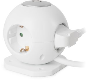 ENTAC Entac ESC1.5G3-USB-GLOBE rozgałęziacz 1,5 m 3 x gniazdo sieciowe Wewnętrzna Biały 6