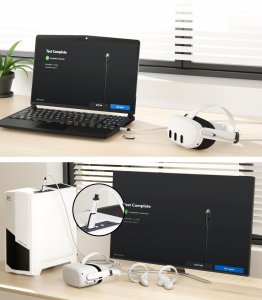 Eaton Kabel 2w1 Na Usb-c Usb-a Do Transmisji 5m 5gbps Do Meta Quest 3 2 Pro Pico4 / C100 3