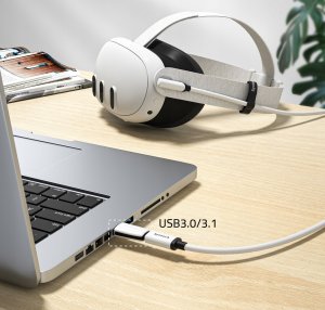 Eaton Kabel 2w1 Na Usb-c Usb-a Do Transmisji 5m 5gbps Do Meta Quest 3 2 Pro Pico4 / C100 5