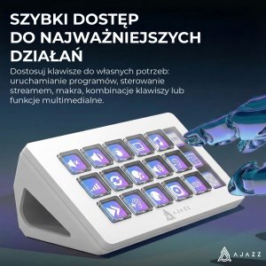 Ajazz Kontroler do streamingu Ajazz AKP153E USB White 8