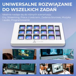 Ajazz Kontroler do streamingu Ajazz AKP153E USB White 11