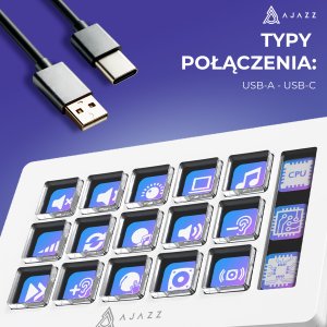 Ajazz Kontroler do streamingu Ajazz AKP153E USB White 13