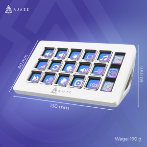 Ajazz Kontroler do streamingu Ajazz AKP153E USB White 15