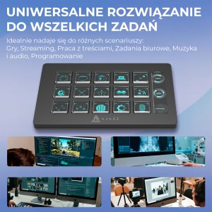 Ajazz Kontroler do streamingu Ajazz AKP153E USB Black 11