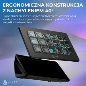 Ajazz Kontroler do streamingu Ajazz AKP153E USB Black 12