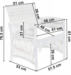 Bauerkraft ZESTAW MEBLI OGRODOWYCH Z TECHNORATTANU RATTAN SOFA FOTELE STOLIK NA OGRÓD 8