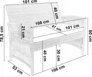 Bauerkraft ZESTAW MEBLI OGRODOWYCH Z TECHNORATTANU RATTAN SOFA FOTELE STOLIK NA OGRÓD 9