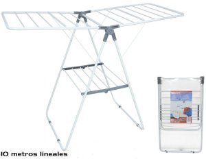 Suszarka na pranie Gerimport Metalowy suszarka do prania 131 x 58 x 93 5 cm biały/szary GERIMPORT 8445393371559 (8445393371559) 2