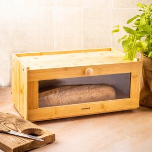 Chlebak Klausberg Bambusa pudełko na chleb z akrylowym przodem 40 × 24 5 × 19 cm KB 7924 KB 7924 (5908287279247) 4