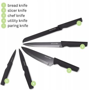 Kamille Zestaw noży z uchwytem 6 gab. 7615 7615 (5904734063834) 7