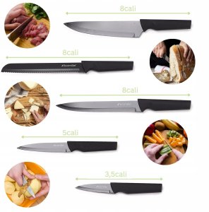 Kamille Zestaw noży z uchwytem 6 gab. 7615 7615 (5904734063834) 8