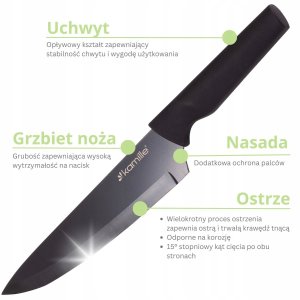 Kamille Zestaw noży z uchwytem 6 gab. 7615 7615 (5904734063834) 10