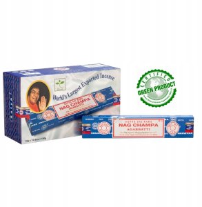 Satya Kadzidełki 15 g 12 patyczki Sai Baba Nagchampa 20 x 1 x 1 cm SATYA 8904245400477 (8904245400477) 10