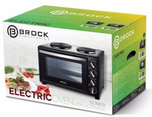 Mini piekarnik Brock Piekarnik z konwekcją i dwoma płytami grzewczymi BROCK TO 3002 B 30L 1600W TO 3002 B (4752131000126) 2