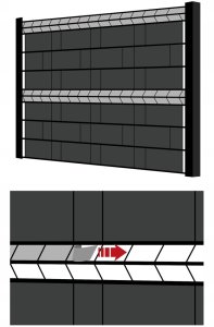Cavatorta TAŚMA OGRODZENIOWA KOLOR BRĄZOWY 19cmx50m +UV OSŁONA NA OGRODZENIA PANELOWE 4