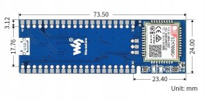 Waveshare Moduł NB-IoT i GNSS dla Raspberry Pi Pico 9