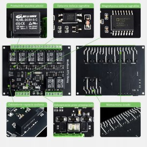 Siemens Moduł z 8 przekaźnikami sterowany RS485 Modbus RTU 9