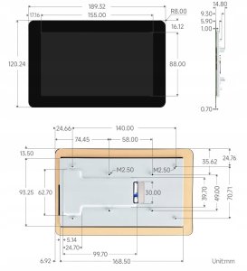 Dahua Technology Wyświetlacz 7" IPS 720x1280 interfejs DSI Pojemnościowy Panel dotykowy 7
