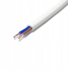 Przewód Elektrokabel Przewód OMYp 2x1,5 płaski, biały, linka Elektrokabel OMYp 2x1,5mm2 100m 2
