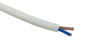 Przewód Elektrokabel Przewód OMYp 2x1,5 płaski, biały, linka Elektrokabel OMYp 2x1,5mm2 100m 5