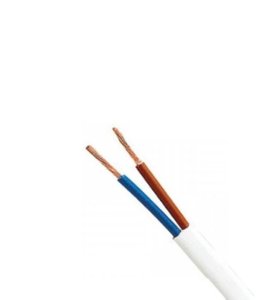 Przewód Elektrokabel Przewód OMYp 2x1,5 płaski, biały, linka Elektrokabel OMYp 2x1,5mm2 100m 7