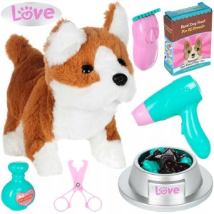 Anek Piesek Interaktywny PIES Chodzi Szczeka Akcesoria PSI FRYZJER salon SPA 7