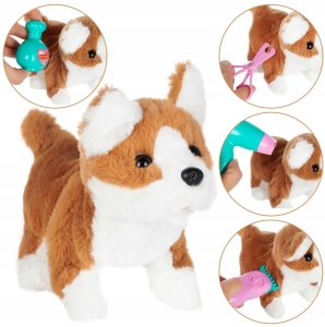 Anek Piesek Interaktywny PIES Chodzi Szczeka Akcesoria PSI FRYZJER salon SPA 10