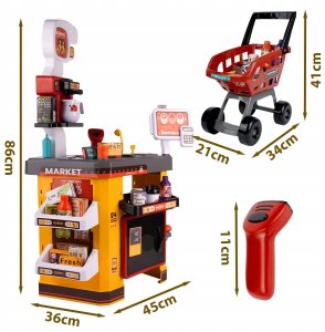 LeanToys MEGA SKLEP Kawiarnia STRAGAN DLA DZIECI KASA LODÓWKA Ekspres Do Kawy Para A 2