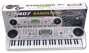 M&Z KEYBOARD PIANINO elektroniczny ORGANY Mikrofon 54 kla Zasilacz+Baterie A 4