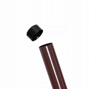 Cavatorta SŁUPKI ogrodzeniowe do SIATKI okrągłe fi 48x1,5mm wys 2m BRĄZ pakiet 8szt 3