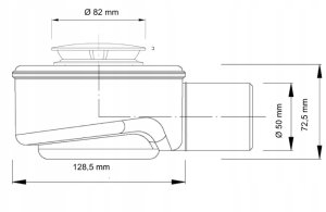 AKCES SYFON BRODZIKOWY do BRODZIKA fi50 CZYSZCZONY OD GÓRY DUŻY PRZEPŁYW KOSZYK 2