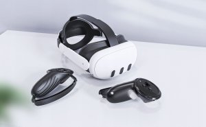 AMVR Zestaw 2x Grip Uchwyt Nakładka Osłona na kontroler Pad Oculus Meta Quest 3 / M47P 3