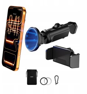 4kom.pl Uchwyt Samolotowy do Samolotu na siedzenie do Telefonu 2w1 MagSafe + Zacisk / F100 8