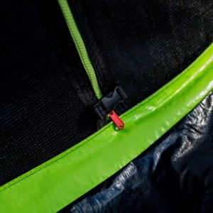 Lean Sport Trampolina Ogrodowa LEAN Z Siatką Wewnętrzną Czarno-Zielona 252CM 8FT 3