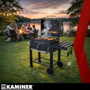 Kaminer Grill ogrodowy z pokryw 116x70x110cm Kaminer 19