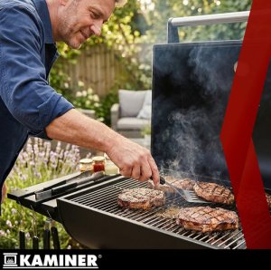 Kaminer Grill ogrodowy z pokryw 82x51x117cm Kaminer 9