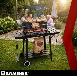 Kaminer Grill ogrodowy z pokrywą 93x41x86cm 9
